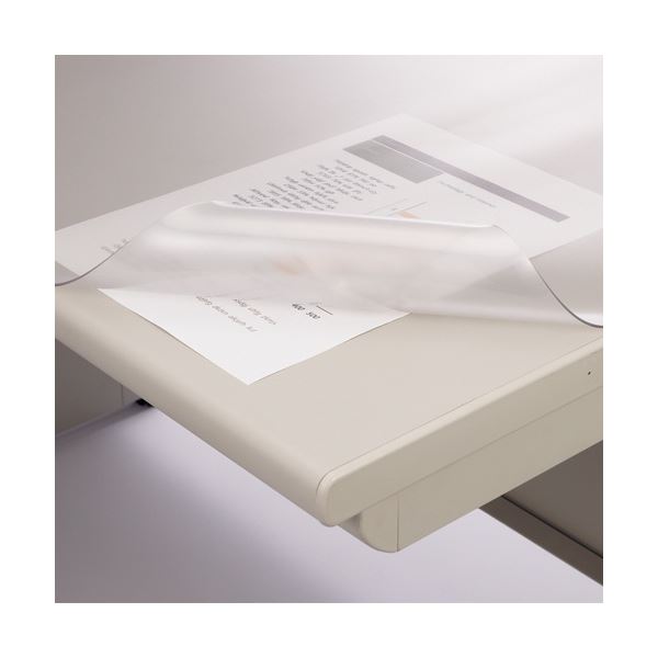 ライオン事務器 デスクマット 再生塩ビ製ノングレア仕上 シングル 約1190×690×1.5mm No.127-SRM 1枚