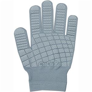 (まとめ) 福徳産業 CuCuRa(キュキュラ) すべり止め付軍手 グレー 1双 【×10セット】