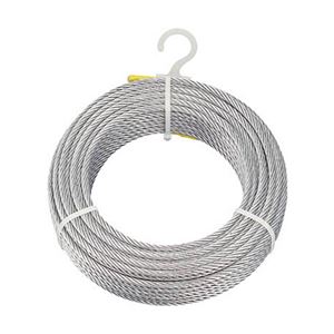 TRUSCO メッキ付ワイヤロープ Φ4mm×50m CWM-4S50 1本