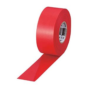 (まとめ) TRUSCO 目印テープ 30mm×50m レッド TMT-30R 1巻 【×5セット】