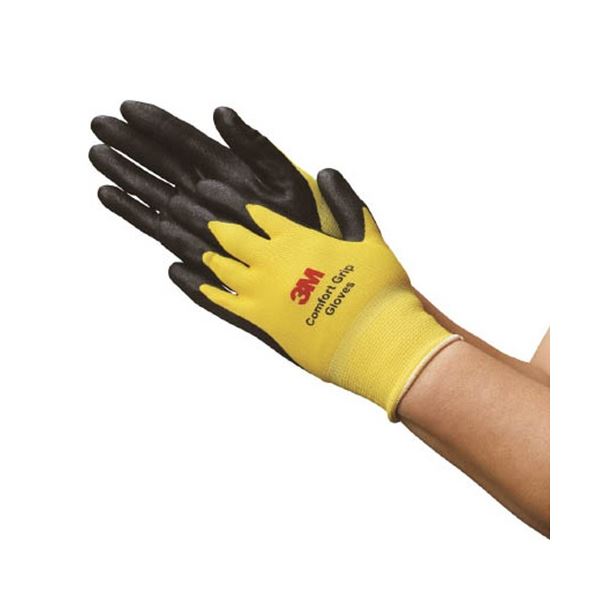 (まとめ) 3M 一般作業用 コンフォートグリップグローブ イエロー Lサイズ GLOVE YEL L 1双 【×5セット】