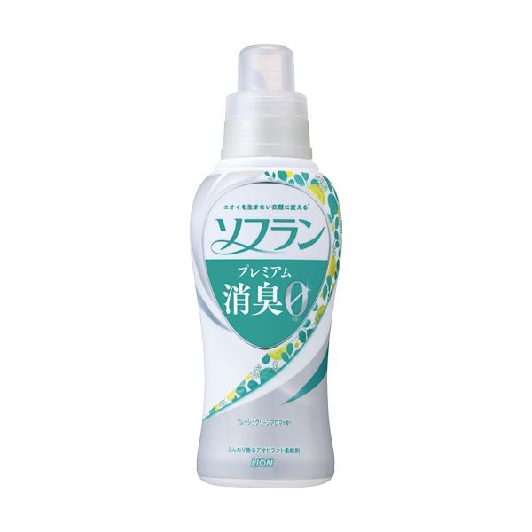 (まとめ) ライオン ソフラン プレミアム消臭 フレッシュグリーンアロマの香り 本体 550ml 1本 【×10セット】