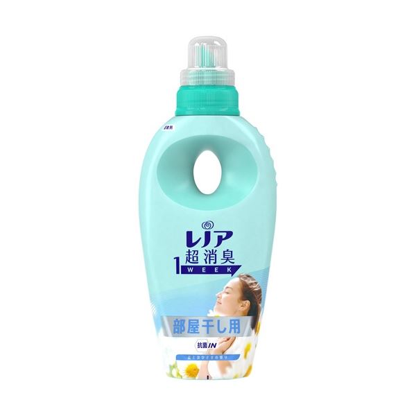 (まとめ) P＆G レノア 超消臭 1week 部屋干し用 花とおひさまの香り 本体 530ml 1本 【×5セット】