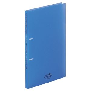 リヒトラブ AQUA DROPs フラット・ツイストリングファイル A4タテ 2穴 80枚収容 背幅16mm 青 F-5000-8 1セット(10冊)