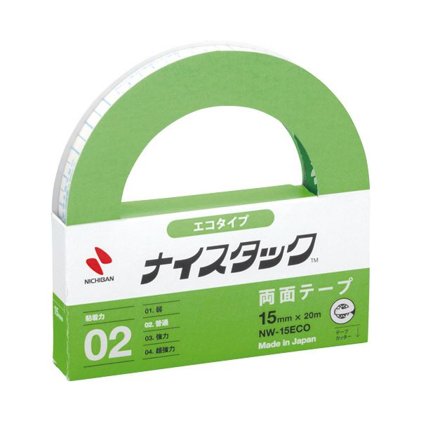 （まとめ）ニチバン ナイスタック エコタイプ両面テープ 大巻 15mm×20m NW-15ECO 1巻【×3セット】