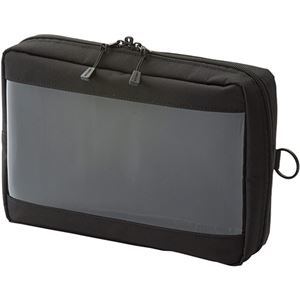 リヒトラブ SMART FITクリヤーボックスポーチ A5 ブラック F-7583-24 1個