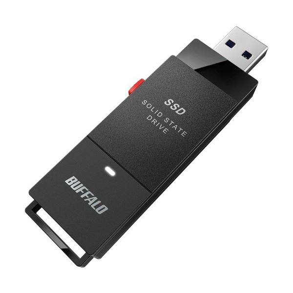 バッファロー USB3.2(Gen1)ポータブルSSD スティック型 250GB ブラック SSD-PUT250U3-BKC 1台