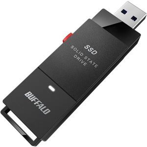 バッファロー USB3.2(Gen1)ポータブルSSD スティック型 500GB ブラック SSD-PUT500U3-BKC 1台