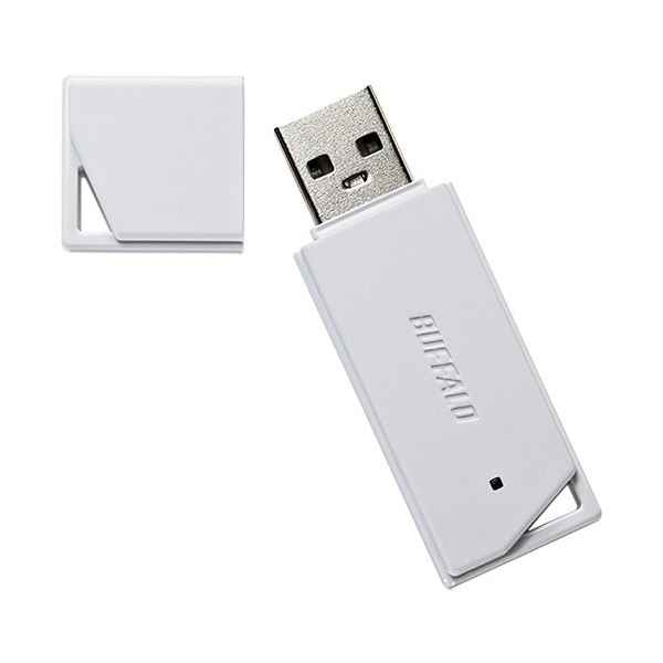 （まとめ）バッファロー USB2.0どっちもUSBメモリー 16GB ホワイト RUF2-KR16GA-WH 1個【×3セット】