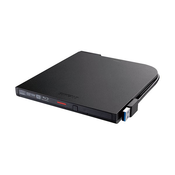 バッファロー USB3.2(Gen1)対応 ポータブルブルーレイドライブ 書込みソフト付属 ブラック BRXL-PTV6U3-BKB 1台