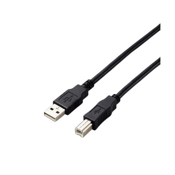 エレコム USB2.0 A-Bケーブル5.0m RoHS指令準拠（10物質） U2C-AB50BK/ID 1本