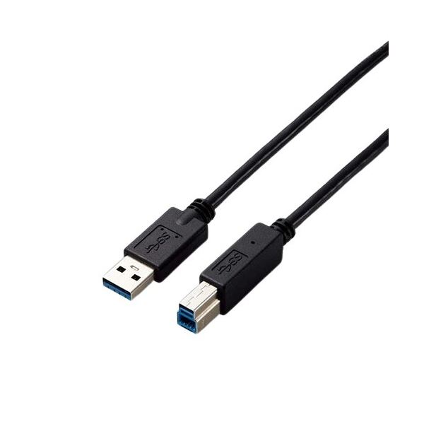 エレコム USB3.0 A-Bケーブル 0.5m RoHS指令準拠（10物質） USB3-AB05BK/ID 1本