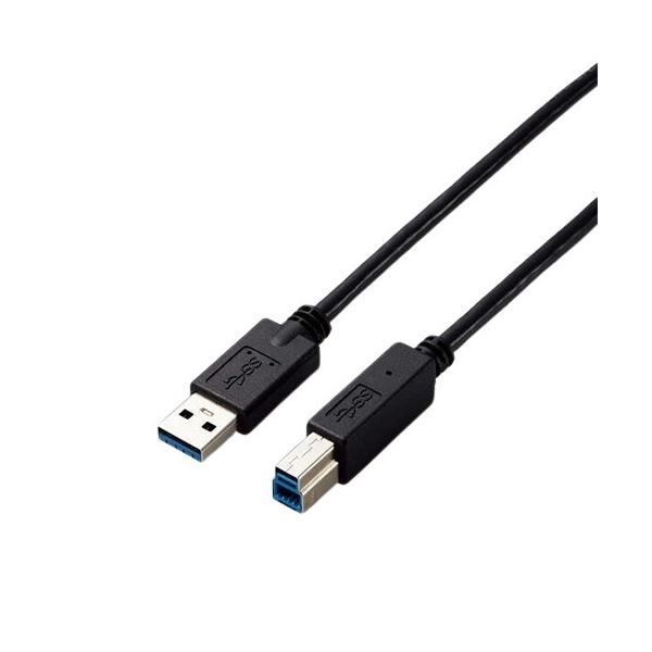 エレコム USB3.0 A-Bケーブル 1.5m RoHS指令準拠（10物質） USB3-AB15BK/ID 1本