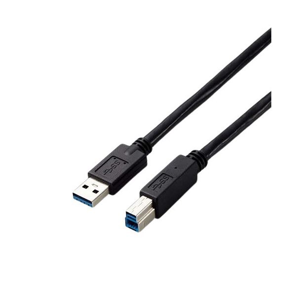 エレコム USB3.0 A-Bケーブル 3.0m RoHS指令準拠（10物質） USB3-AB30BK/ID 1本