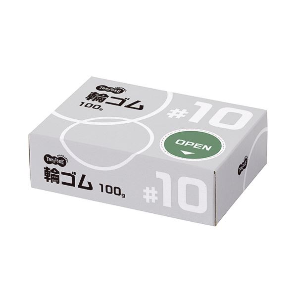 （まとめ）TANOSEE 輪ゴム #10 100g1箱【×10セット】