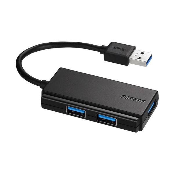 バッファロー USB3.0バスパワーハブ 3ポート ブラック BSH3U100U3BKZ 1個