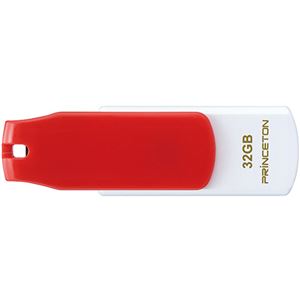 プリンストン USBフラッシュメモリーストラップ付き 32GB レッド/ホワイト PFU-T3KT/32GMGA 1個