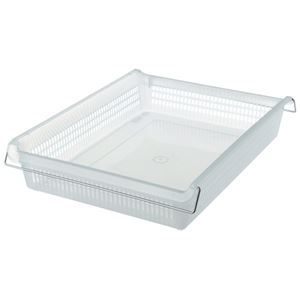 （まとめ）伊藤忠リーテイルリンクスタックトレーメタルハンドル付 浅型大 ホワイト STA3S-N 1個【×5セット】