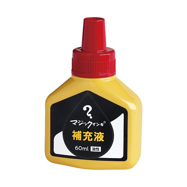 （まとめ）寺西化学 マジックインキ用補充インキ60ml 赤 MHJ60J-T2 1本【×5セット】