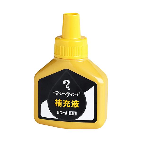 （まとめ）寺西化学 マジックインキ用補充インキ60ml 黄色 MHJ60J-T5 1本【×5セット】