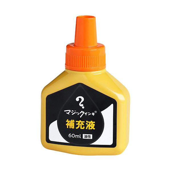 （まとめ）寺西化学 マジックインキ用補充インキ60ml 橙 MHJ60J-T7 1本【×5セット】