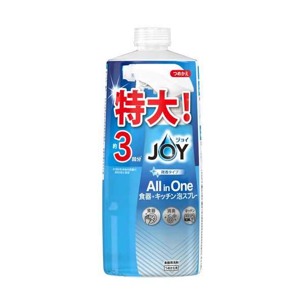 （まとめ） P＆G ジョイミラクル・クリーン泡スプレー 微香タイプ つめかえ用 3回分 690ml 1本 【×3セット】