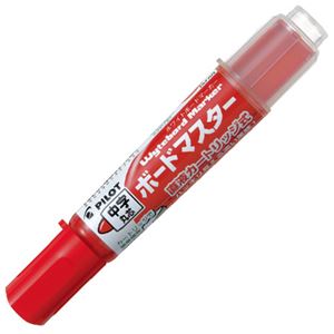 パイロット ボードマーカーボードマスター 中字丸芯 レッド WMBM-12L-R 1セット（10本）
