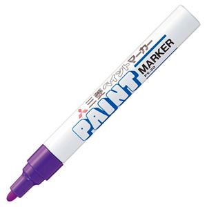 (まとめ）三菱鉛筆 油性ペイントマーカー 中字丸芯紫 PX20.12 1セット（10本）【×5セット】