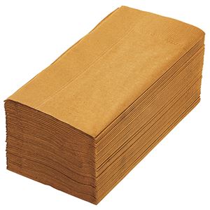 (まとめ）カラーナプキン 2PLY 8つ折 マロングラッセ 1パック（50枚） 【×10セット】