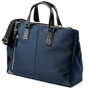 サンワダイレクト 日本製ビジネスバッグ(2WAY・高強度ナイロン使用・ネイビー) 200-BAG156NV 1個