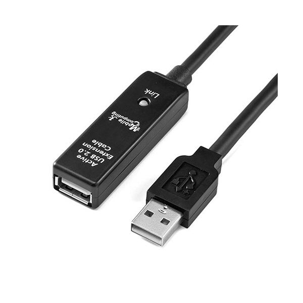 サンワダイレクトUSB2.0延長ケーブル 15m ブラック 500-USB006 1本