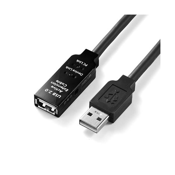 サンワダイレクトUSB2.0延長ケーブル 30m ブラック 500-USB007-30 1本