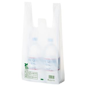 （まとめ） TANOSEEバイオマス配合レジ袋（乳白） 20号 1セット（1000枚：100枚×10パック） 【×3セット】