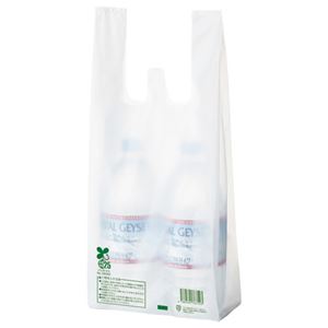 TANOSEEバイオマス配合レジ袋(乳白) 16号 1セット(1000枚:100枚×10パック)