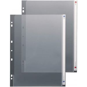 （まとめ） ライオン事務器PPカラーホルダー A4タテ 2・3・4穴・パンチ穴付 青 CF-34 1枚 【×10セット】