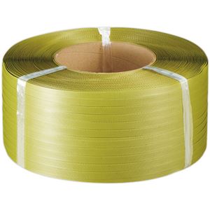グリーンプラ自動梱包機用再生PPバンド グリーンライトバンド 15mm×2500m 黄 EDH15Y 1巻