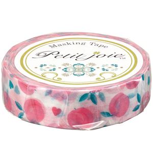 （まとめ） ニチバンプチジョア マスキングテープ 15mm×18m ピーチ PJMT-15S032 1巻 【×10セット】