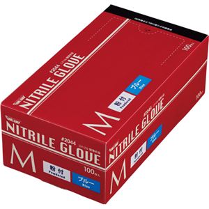 〔まとめ〕 川西工業 ニトリル 使いきり極薄手袋 粉付 ブルー M #2044 1箱 (100枚) 〔×5セット〕 使い捨て手袋 使いきり手袋