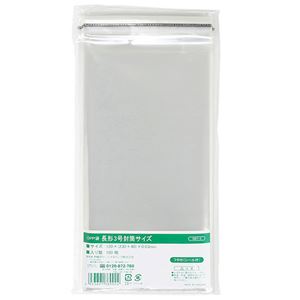 （まとめ） 伊藤忠リーテイルリンク OPP袋 フタ付シール付き 長形3号封筒サイズ OBT-5 1パック（100枚） 【×5セット】