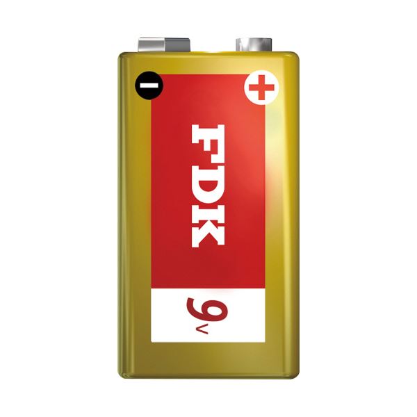 （まとめ） FDKアルカリ乾電池 9V形 6LR61（S） 1本 【×5セット】