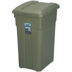 （まとめ） 新輝合成TONBO 連結カラー分別ペール 45L カーキグリーン 02068-2 1台 【×3セット】