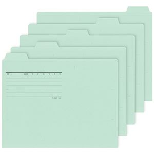 （まとめ） プラスカットフォルダー 5山 A4 マチなし ブルー FL-065IF 1パック（5冊） 【×10セット】