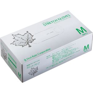 〔まとめ〕 ファーストレイト プレミアストレッチグローブ パウダーフリー M FR-937 1箱 (100枚) 〔×10セット〕 使い捨て手袋