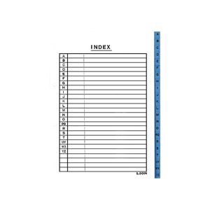 （まとめ） ライオン事務器ファイル用インデックス ABC見出し A4 縦297×横210（+12）mm 2・4穴 22枚組 136-81 1組 【×3セット】