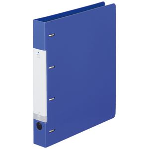 （まとめ） リヒトラブリクエスト D型リングファイル A4タテ 4穴 300枚収容 30mmとじ 背幅41mm 青 G1270-8 1冊 【×3セット】