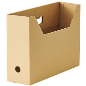 (まとめ) TANOSEEボックスファイル(ナチュラル) 軽量エコタイプ A4ヨコ 背幅100mm 1パック(5冊) 【×3セット】
