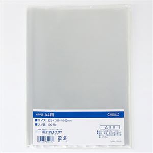 （まとめ） 伊藤忠リーテイルリンク OPP袋 シール無 A4用 OBS-8 1パック（100枚） 【×3セット】