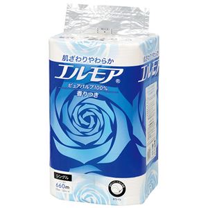 （まとめ） カミ商事エルモアトイレットロール 花の香り シングル 55m 1パック（12ロール） 【×2セット】