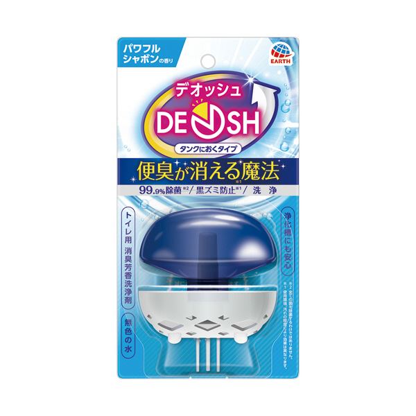 （まとめ） アース製薬デオッシュ DEOSH タンクにおくタイプ パワフルシャボン 本体 1個 【×5セット】