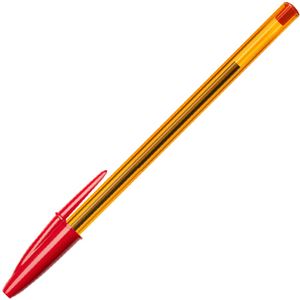 (まとめ) BIC油性ボールペン クリスタル オリジナルファイン 0.8mm 赤 CST-OF08REDB20 1箱(20本) 【×5セット】